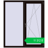 Ціноутворення Tilt-and-Turn 1300x1500 mm REHAU EURO 70 BLACK_BROWN two-sided. Ціна: ₴11,311.85