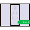 Ціноутворення Вікна 2050x1600 мм REHAU EURO 70 BLACK_BROWN з двох сторін. Ціна: ₴17,568.29