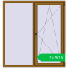Ціноутворення Tilt-and-Turn 1500x1600 mm REHAU EURO 70 LIGHT_OAK two-sided. Ціна: ₴15,161.11