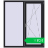 Ціноутворення Вікна 1300x1500 мм REHAU EURO 70 BLACK_ULTI-MATT з двох сторін. Ціна: ₴11,311.85