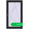Ціноутворення Tilt-and-Turn 800x1400 mm REHAU EURO 70 BLACK_ULTI-MATT two-sided. Ціна: ₴9,697.29