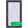 Ціноутворення Tilt-and-Turn 800x1400 mm REHAU Euro-Design 60 ANTHRACITE_GREY_STRUKTURAL two-sided. Ціна: ₴8,124.35