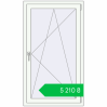 Ціноутворення Tilt-and-Turn 800x1400 mm REHAU Euro-Design 60 RAL 9016 Traffic white two-sided. Ціна: ₴5,210.34