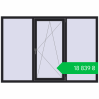Ціноутворення Вікна 2050x1400 мм REHAU EURO 70 BLACK_ULTI-MATT з двох сторін. Ціна: ₴18,839.33
