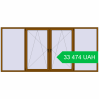 Ціноутворення Вікна 3500x1600 мм REHAU EURO 70 GOLDEN OAK з двох сторін. Ціна: 33 473.99 UAH