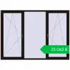Ціноутворення Tilt-and-Turn 2500x1800 mm REHAU Euro-Design 60 BLACK_BROWN two-sided. Ціна: ₴25,061.97