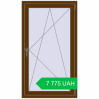 Ціноутворення Вікна 800x1400 мм REHAU Euro-Design 60 WALNUT з двох сторін. Ціна: 7 775.48 UAH