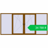 Ціноутворення Вікна 3500x1600 мм REHAU EURO 70 GOLDEN OAK з двох сторін. Ціна: ₴34,788.47
