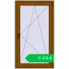 Ціноутворення Tilt-and-Turn 800x1400 mm REHAU SYNEGO MD GOLDEN OAK two-sided. Ціна: ₴11,478.17