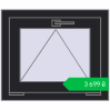 Ціноутворення Вікна 575x485 мм REHAU Euro-Design 60 BLACK_ULTI-MATT з двох сторін. Ціна: ₴3,699.49