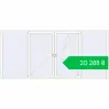 Ціноутворення Tilt-and-Turn 3880x1750 mm REHAU Euro-Design 60 RAL 9016 Traffic white two-sided. Ціна: ₴20,288.37