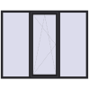 Ціноутворення Вікна 2050x1600 мм REHAU Euro-Design 60 BLACK_ULTI-MATT з двох сторін