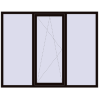 Ціноутворення Вікна 2050x1600 мм REHAU EURO 70 BLACK_BROWN з двох сторін