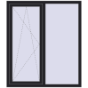Ціноутворення Вікна 1300x1500 мм REHAU EURO 70 BLACK_ULTI-MATT з двох сторін