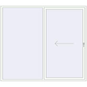 Patio door (Brillant 70) 2500x2200 мм Білий (RAL 9016) з двох сторін