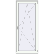 REHAU Euro-Design 60 BALKON DOOR 900x2100 мм Білий (RAL 9016) з двох сторін