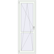 REHAU Euro 70 BALKON DOOR 700x2100 мм Білий (RAL 9016) з двох сторін