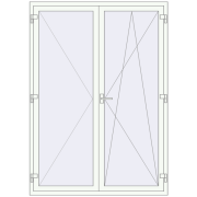 Балконні двері 1500x2100 мм REHAU Euro-Design 60 BALKON DOOR