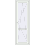 Балконні двері 680x2150 мм REHAU Euro 70 BALKON DOOR Білий (RAL 9016) з двох сторін