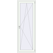 Балконні двері 750x2150 мм REHAU Euro-Design 60 BALKON DOOR Білий (RAL 9016) з двох сторін