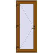 Вхідні двері 800x2000 мм REHAU Т118/60 GOLDEN OAK з двох сторін