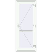 Внутрішні двері 800x2000 мм REHAU Z74/60 WALNUT ззовні Внутрішні двері 800x2000 мм REHAU Z74/60 WALNUT ззовні