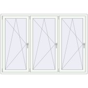 REHAU EURO 70 2050x1420 мм Білий (RAL 9016) з двох сторін