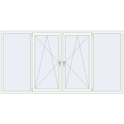 REHAU Euro-Design 60 2800x1430 мм Білий (RAL 9016) з двох сторін