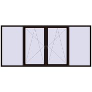 REHAU EURO 70 3500x1600 мм BLACK_BROWN з двох сторін