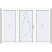 REHAU SYNEGO MD 2050x1450 мм Білий (RAL 9016) з двох сторін