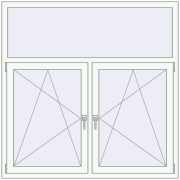 REHAU EURO 70 1500x1500 мм Білий (RAL 9016) з двох сторін