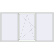 REHAU SYNEGO MD 3010x1650 мм Білий (RAL 9016) з двох сторін