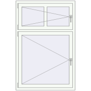 REHAU EURO 70 1000x1500 мм Білий (RAL 9016) з двох сторін