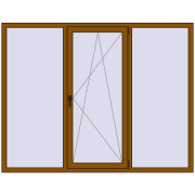 REHAU SYNEGO MD 2050x1600 мм GOLDEN OAK з двох сторін