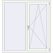 REHAU SYNEGO MD 1300x1400 мм Білий (RAL 9016) з двох сторін