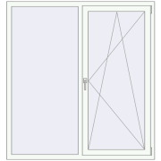 REHAU Euro-Design 60 1500x1600 мм Білий (RAL 9016) з двох сторін