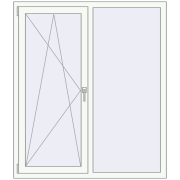 REHAU EURO 70 1300x1500 мм Білий (RAL 9016) з двох сторін