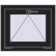 REHAU Euro-Design 60 575x485 мм BLACK_ULTI-MATT з двох сторін REHAU Euro-Design 60 575x485 мм BLACK_ULTI-MATT з двох сторін