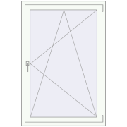 Вікна 1000x1500 мм REHAU SYNEGO MD Білий (RAL 9016) з двох сторін