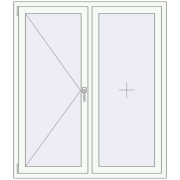 REHAU EURO 70 1300x1500 мм Білий (RAL 9016) з двох сторін