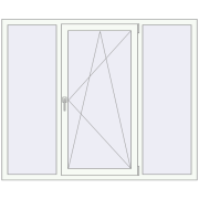 REHAU EURO 70 1700x1400 мм Білий (RAL 9016) з двох сторін