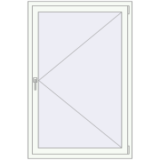 REHAU EURO 70 1000x1500 мм Білий (RAL 9016) з двох сторін