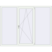 REHAU EURO 70 2050x1600 мм Білий (RAL 9016) з двох сторін