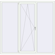 REHAU SYNEGO MD 2050x2000 мм Білий (RAL 9016) з двох сторін