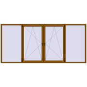 REHAU EURO 70 3500x1600 мм GOLDEN OAK з двох сторін