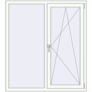 REHAU Euro-Design 60 1270x1470 мм Білий (RAL 9016) з двох сторін