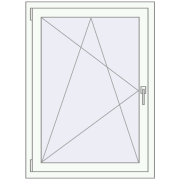 REHAU Euro-Design 60 750x1150 мм Білий (RAL 9016) з двох сторін