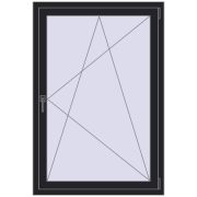 REHAU SYNEGO MD 950x1400 мм BLACK_ULTI-MATT з двох сторін