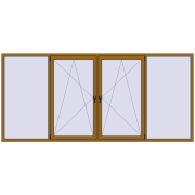 REHAU EURO 70 3500x1600 мм LIGHT_OAK з двох сторін