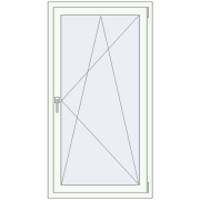 REHAU SYNEGO MD 800x1450 мм Білий (RAL 9016) з двох сторін